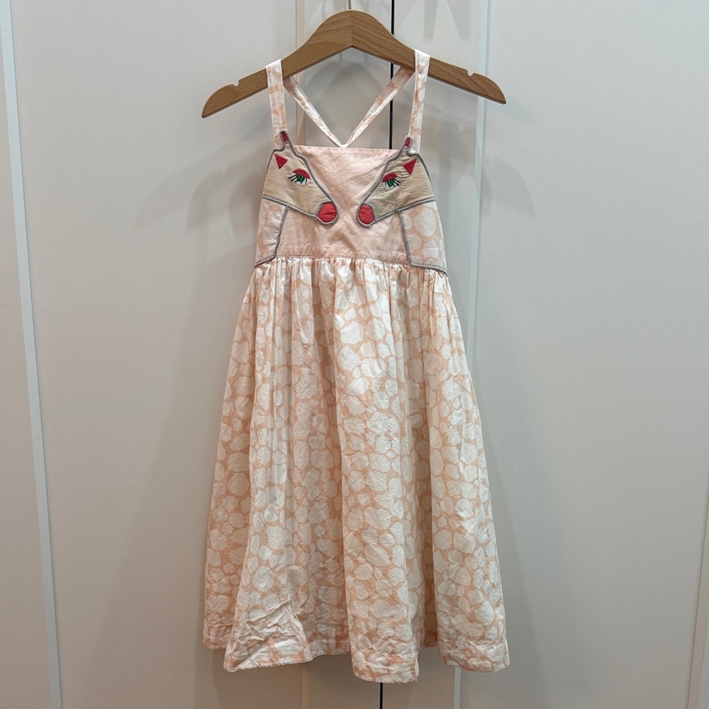 Stella McCartney Cream Kids Dress with Embroidered Details